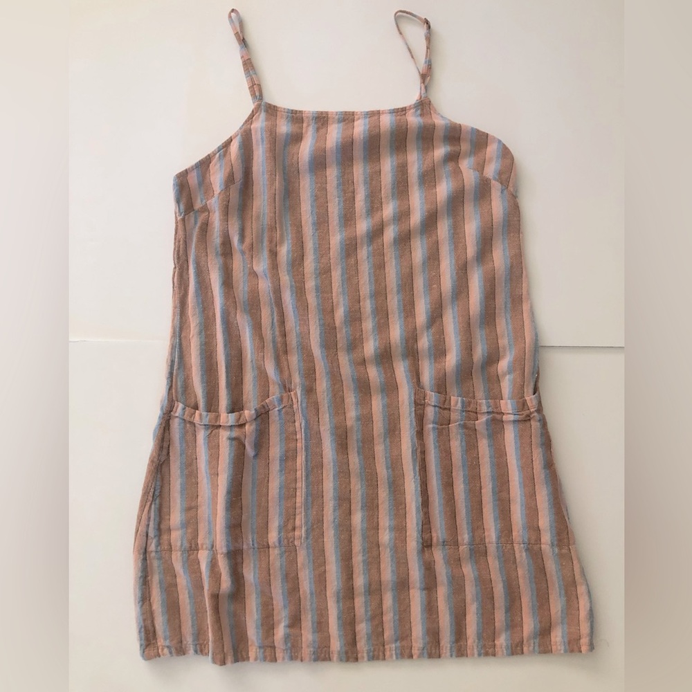 BILLABONG Stripe Dress  - pink . blue . brown - small